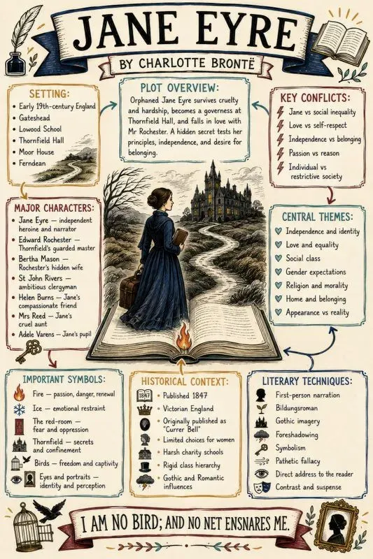 Classic Novel Study Sketchnote Posters