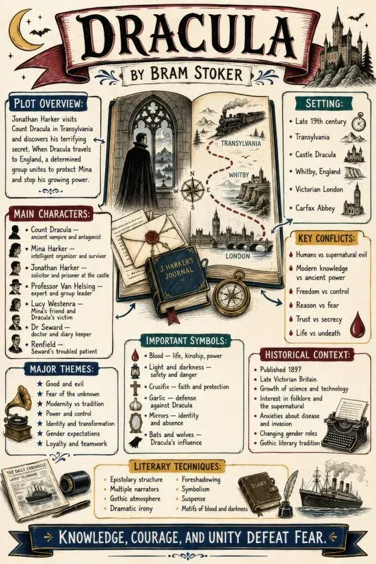 Classic Novel Study Sketchnote Posters