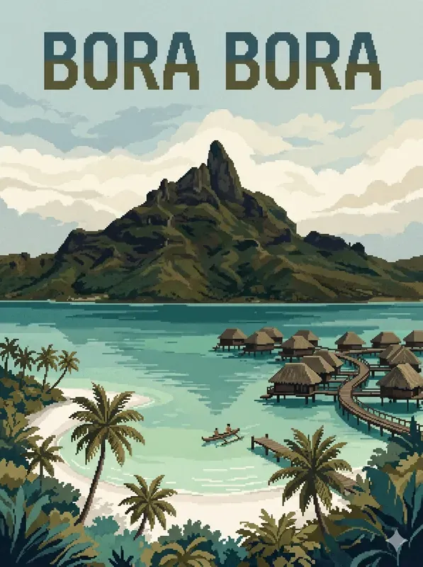 Pixel Art Travel Posters