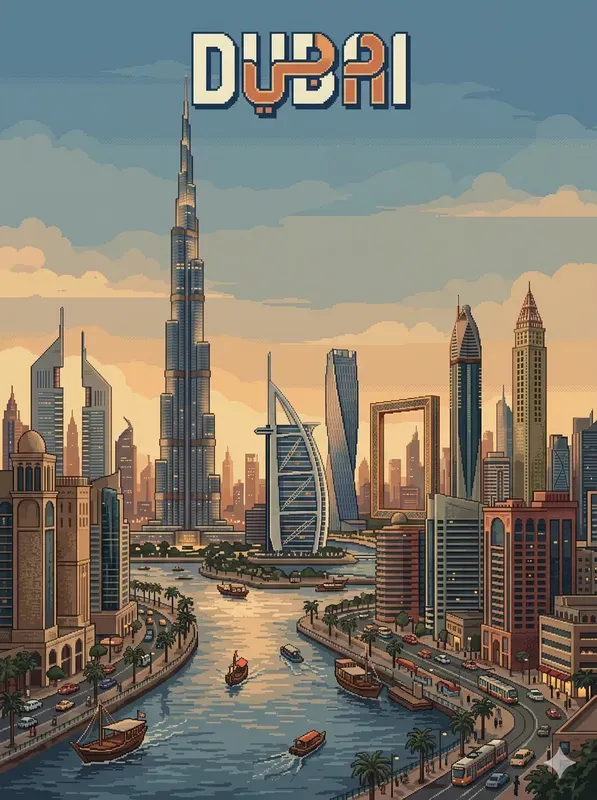 Pixel Art Travel Posters