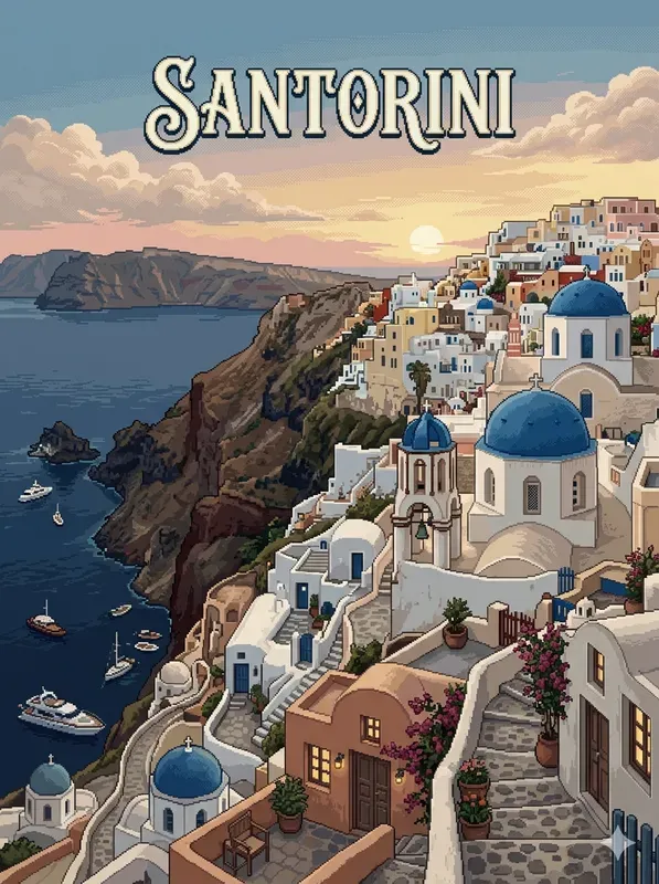 Pixel Art Travel Posters