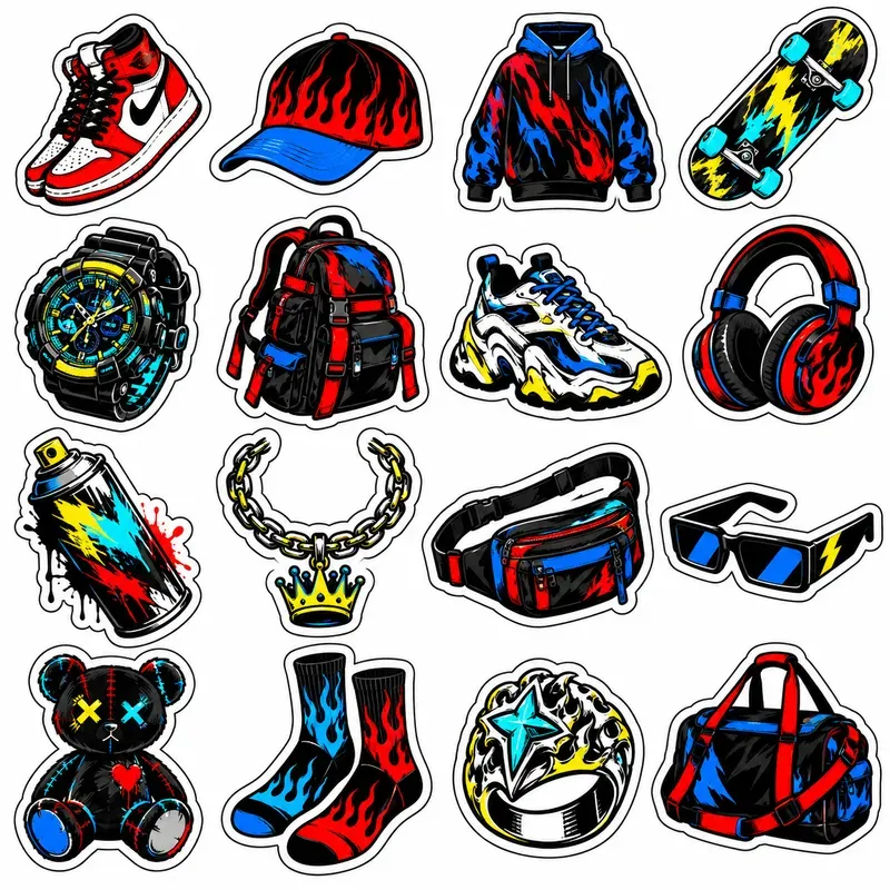 Bold Manga Graphic Stickers