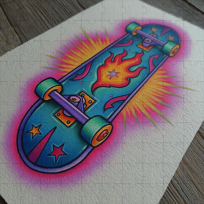 Neon Sticker Marker Tattoo Flashes