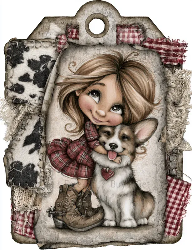 Cute Western Cowgirl Product Tags