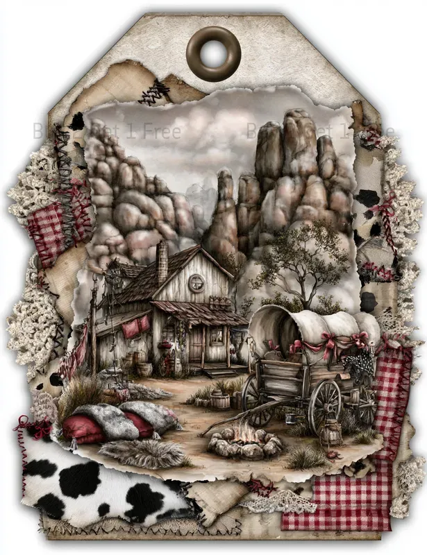 Cute Western Cowgirl Product Tags