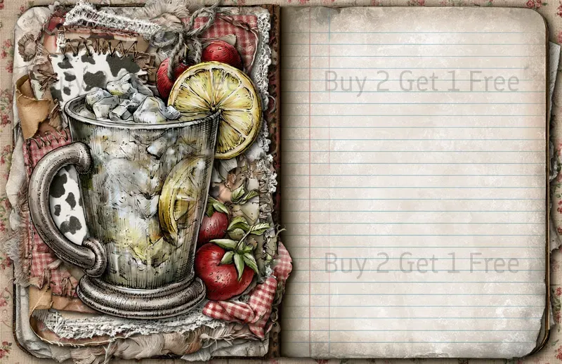 Cute Western Cowgirl Double Pages