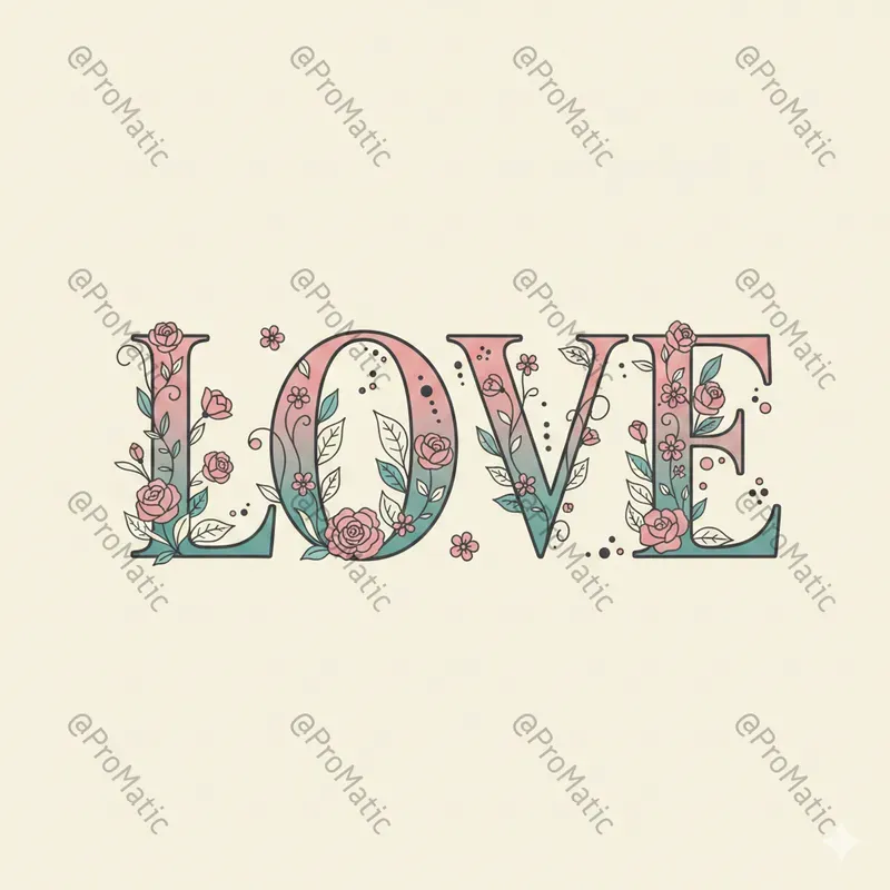 Handdrawn Floral Typography For Pods