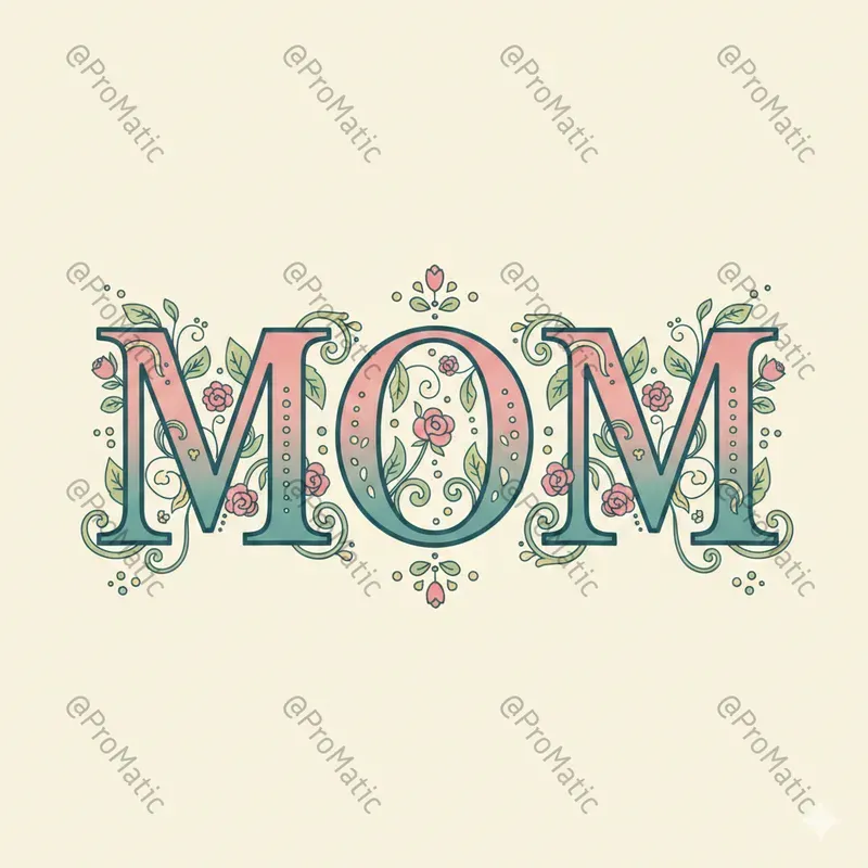 Handdrawn Floral Typography For Pods