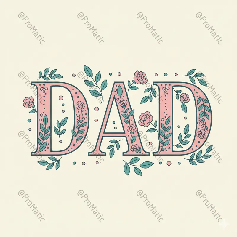 Handdrawn Floral Typography For Pods