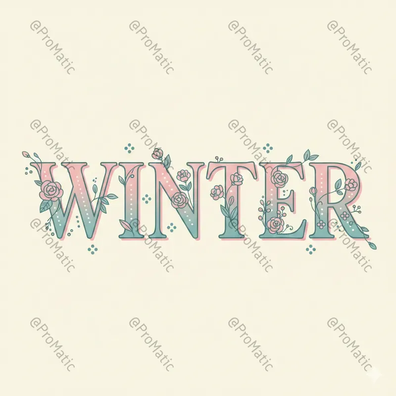 Handdrawn Floral Typography For Pods