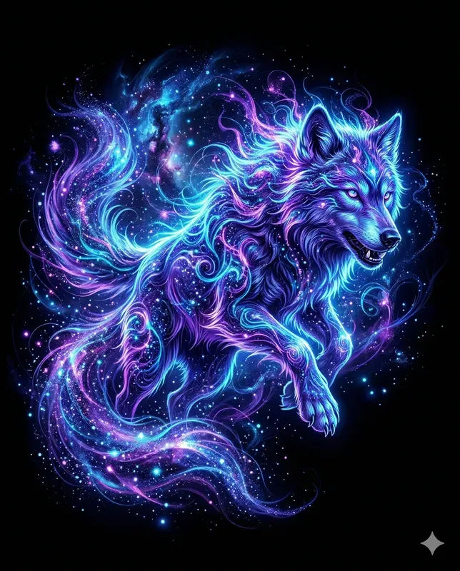 Ethereal Bioluminescent Spirit Art