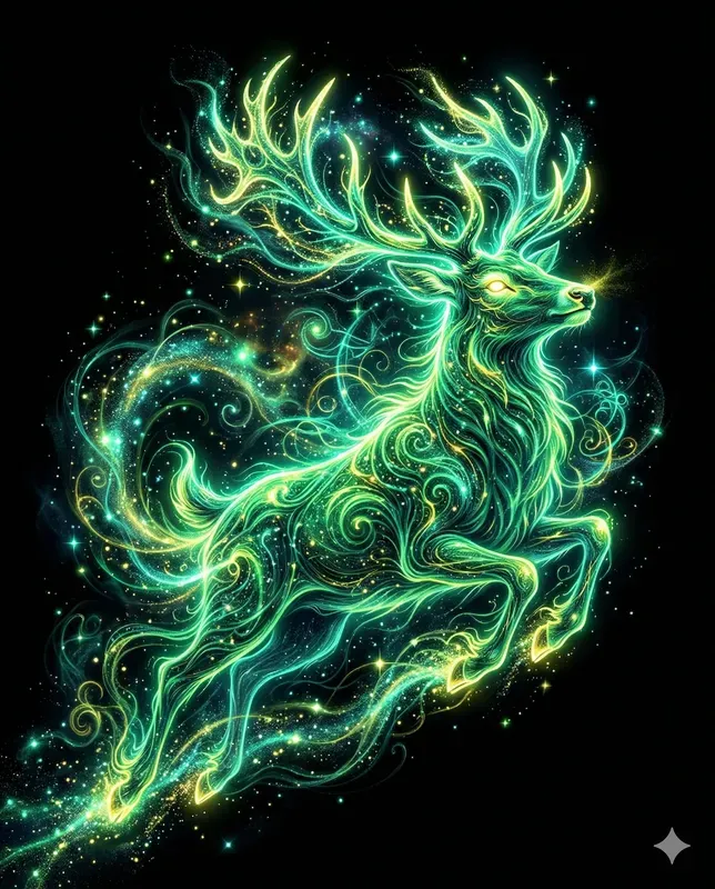 Ethereal Bioluminescent Spirit Art