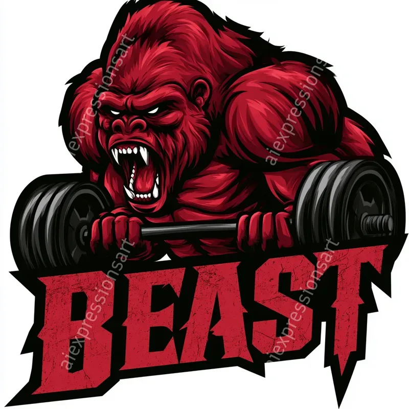 Hardcore Gym Mascot Vector Logos