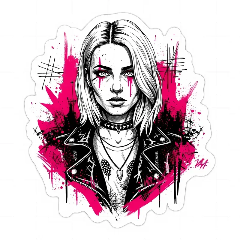 Punkcyber Pink Sticker Blasts
