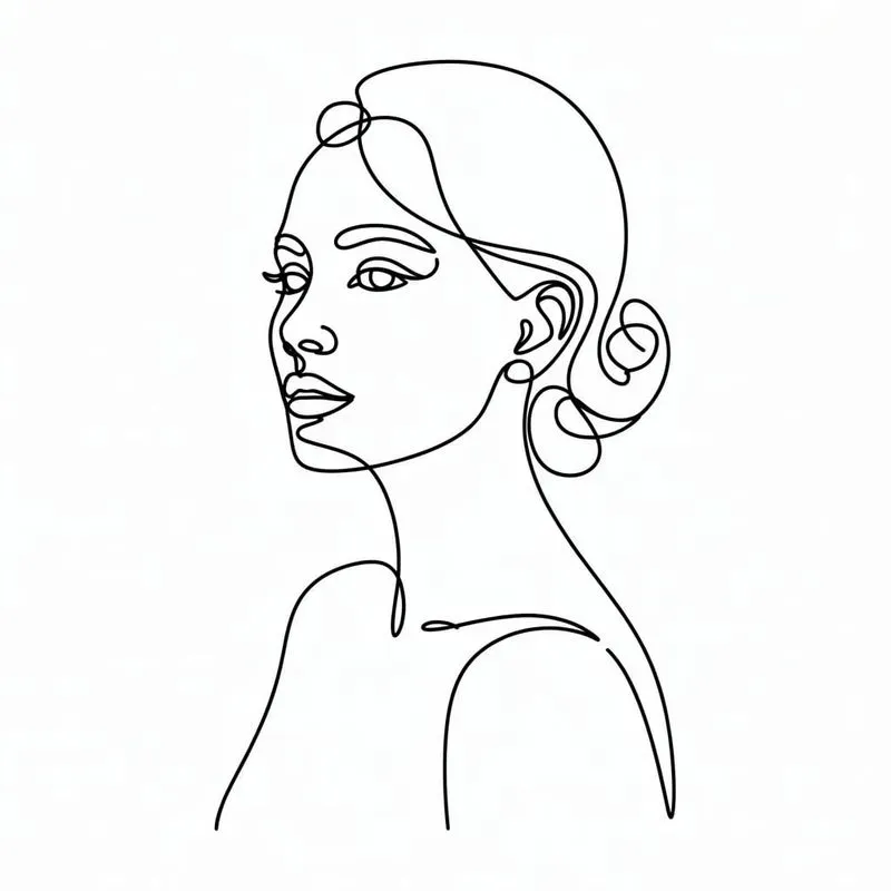Minimalist Line Art Portraits