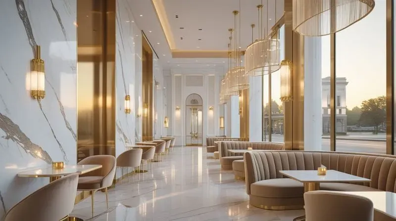 Luxury Interior Design Marble Cafes