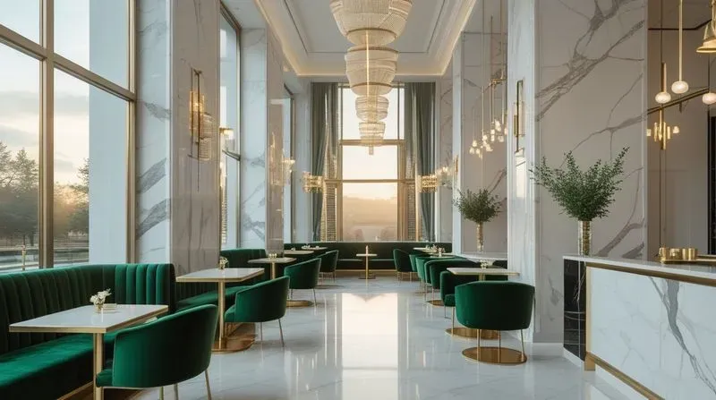 Luxury Interior Design Marble Cafes