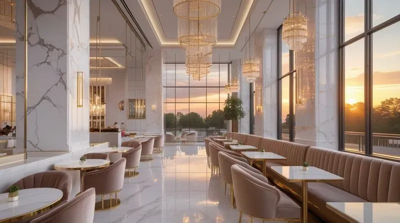 Luxury Interior Design Marble Cafes