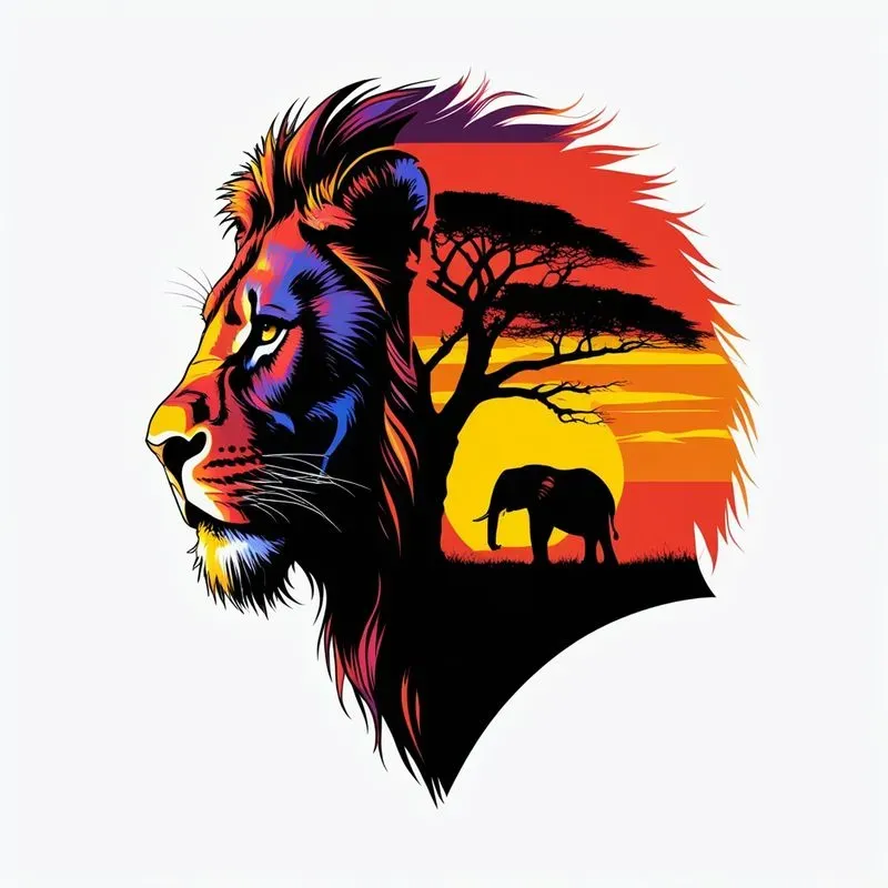 Double Exposure Vector Tshirt Art