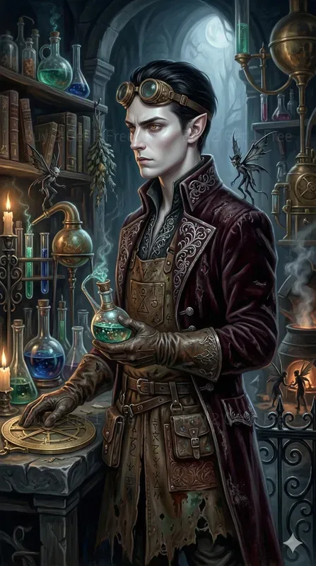 Mystical Gothic Fantasy Portrait Art
