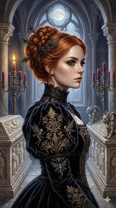Mystical Gothic Fantasy Portrait Art
