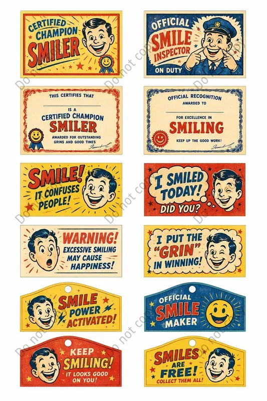 Photo Booth Novelty Card Cutouts