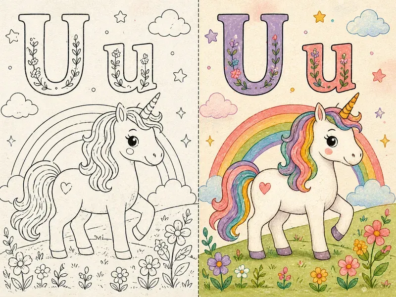 Before And After Alphabet Coloring Pages