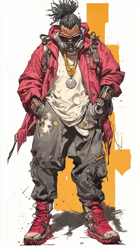 Dynamic Cyberpunk Anime