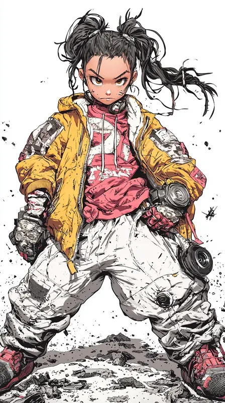 Dynamic Cyberpunk Anime