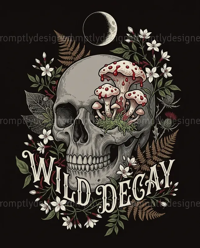 Gothic Cottagecore T Shirt Designs