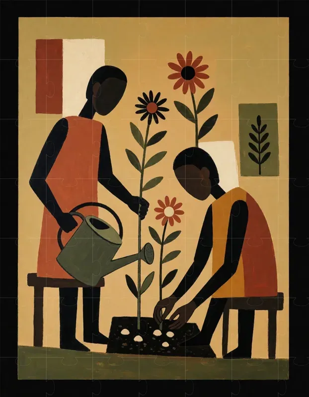 Contemporary Folk Art Print Generator
