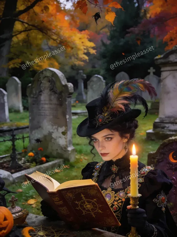 Vintage Gothic Witch Art