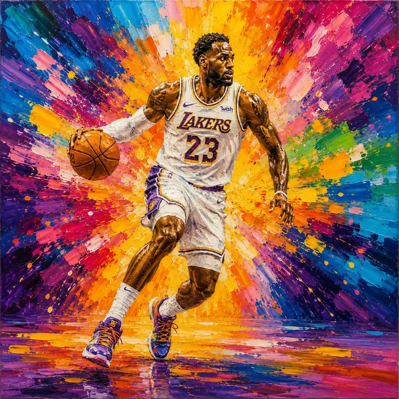 Colorful Action Sports Paintings