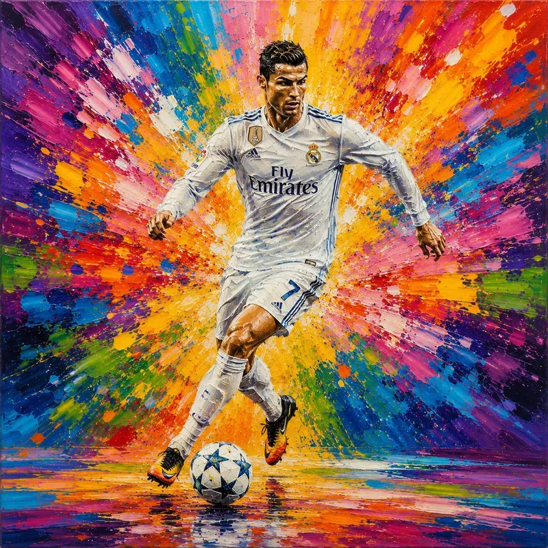 Colorful Action Sports Paintings