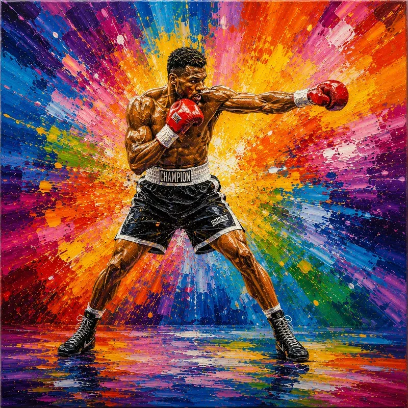 Colorful Action Sports Paintings