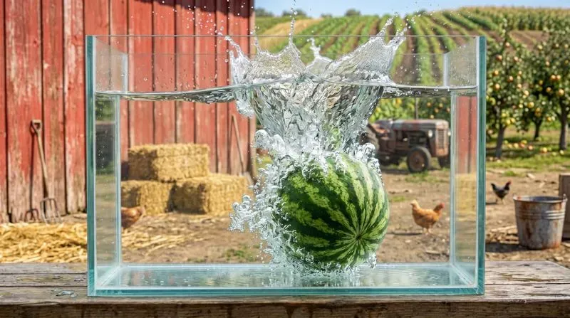 Hyperrealistic Glass Tank Splash Art