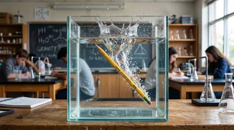 Hyperrealistic Glass Tank Splash Art