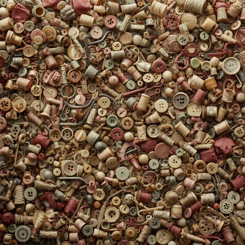Intricate Object Mosaic Patterns