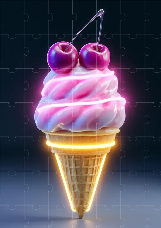 Neon 3D Illustrations