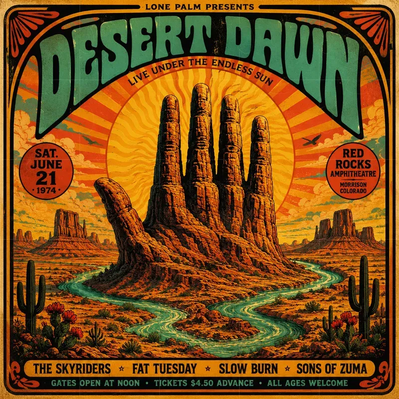 Retro Psychedelic Deserts