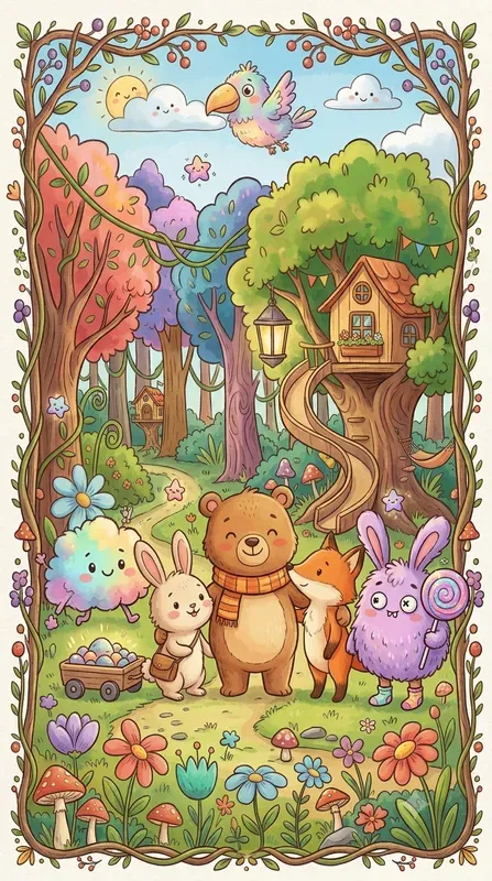 Retro Storybook Cover Designs Cliparts