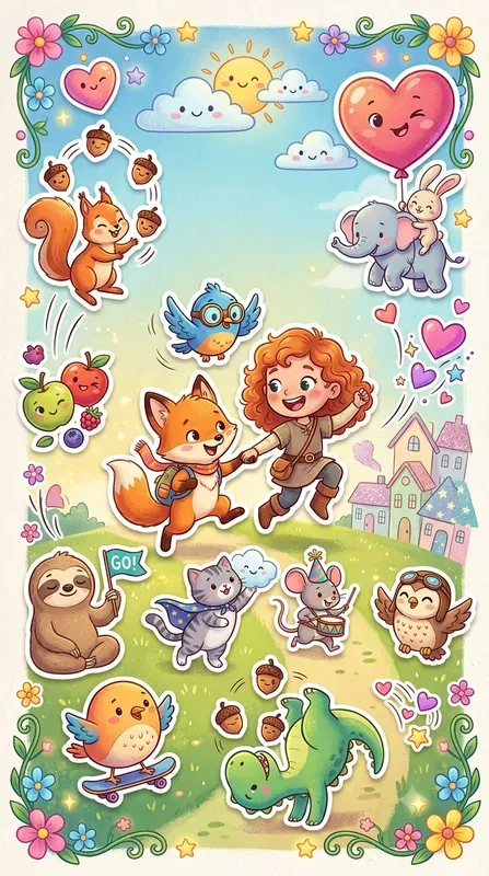 Retro Storybook Cover Designs Cliparts
