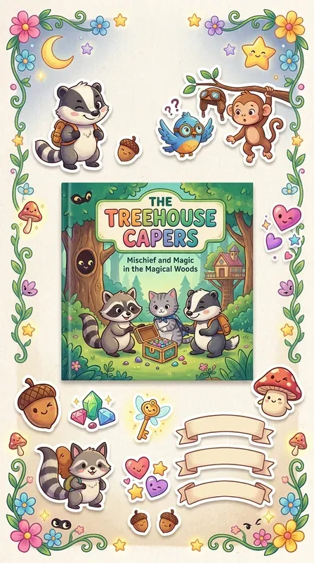 Retro Storybook Cover Designs Cliparts