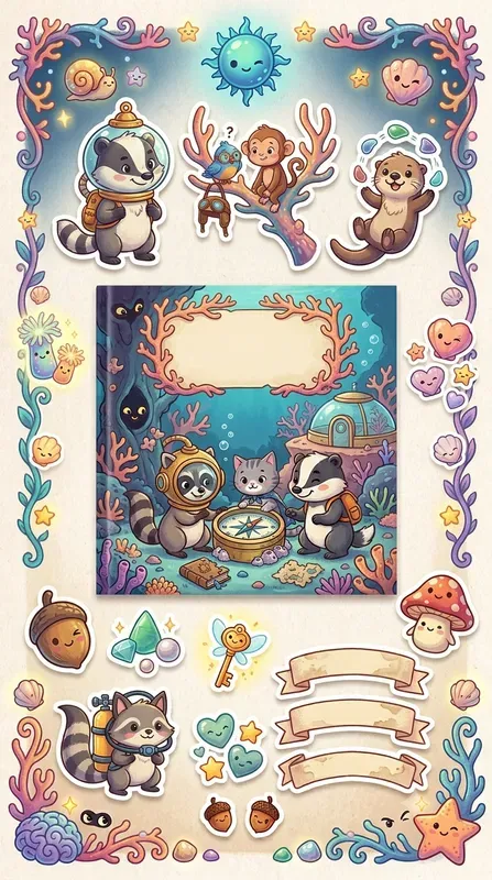 Retro Storybook Cover Designs Cliparts