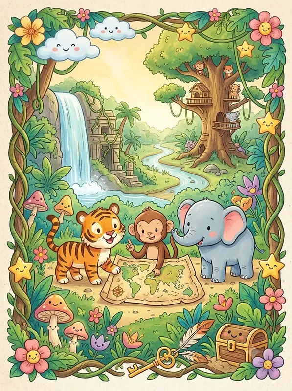Retro Storybook Cover Designs Cliparts