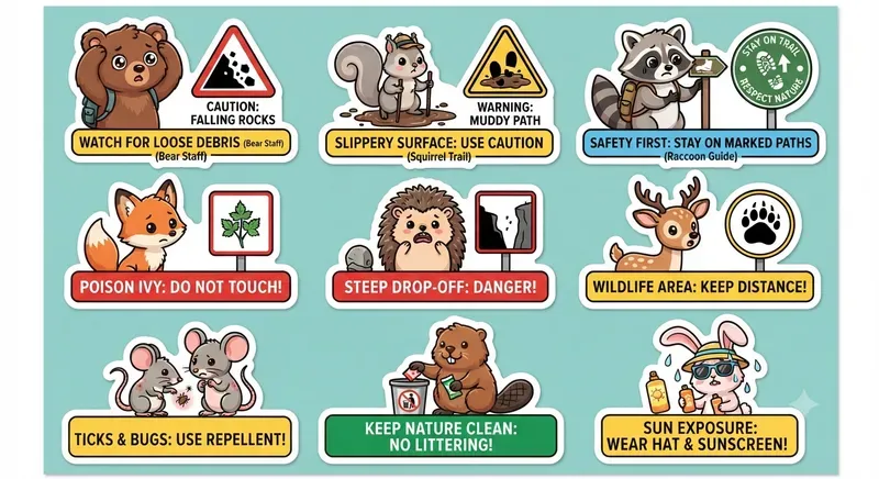 Cute Comic Warning Animal Stickers