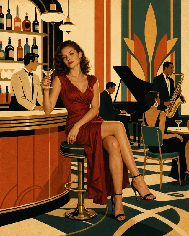 Vintage Art Deco Editorial Portraits