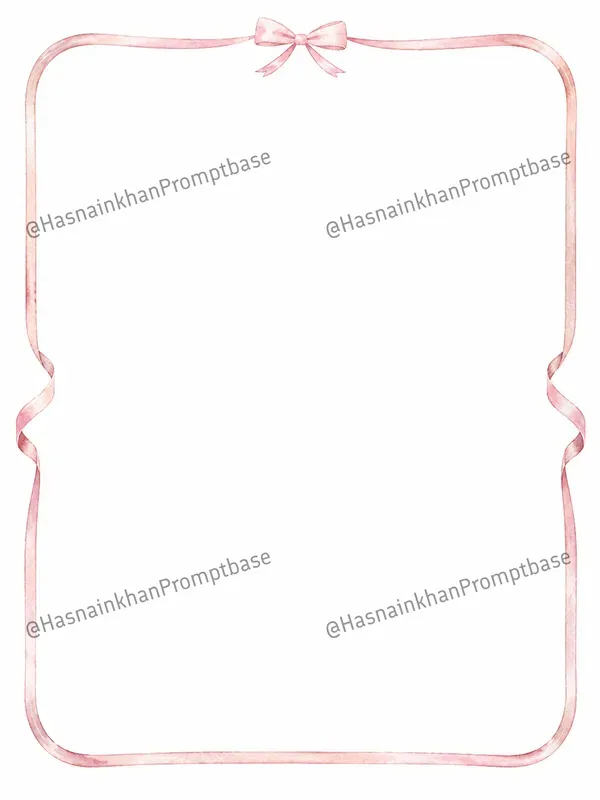 Pink Bow Ribbon Frames