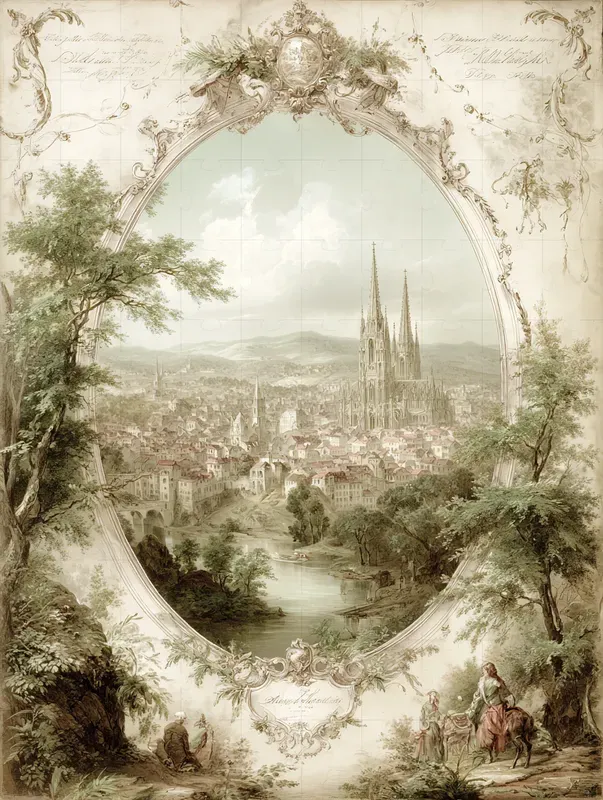 Vintage Baroque Atlas Illustrations