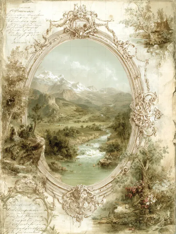 Vintage Baroque Atlas Illustrations
